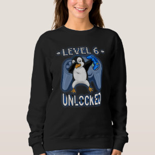 Sweatshirt Enfants de niveau 6 déverrouillé Dabbing Penguin G