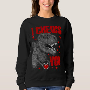Sweatshirt Enfants Je vous mâche Dinosaur rex Valentines Jour