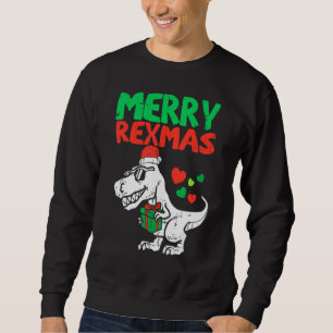 Sweatshirt Enfants Joyeux Rexmas Santa Trex Dino Tout-Petits