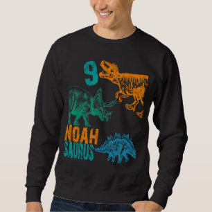 Sweatshirt Enfants Noah Saurus 9e anniversaire garçons Rex An