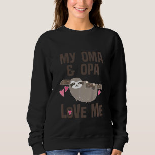 Sweatshirt Enfants Oma Et Opa Aiment Moi Grand-Enfant Sloth
