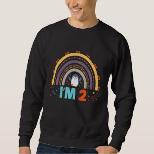 Sweatshirt Enfants Penguin 2e anniversaire Rainbow Penguin An
