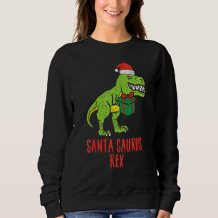 Sweatshirt Enfants Père Noël Saurus Rex Dino Enfants Xmas Tod
