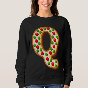 Sweatshirt Enfants Q Capital de coupe Noël Cookie Alphabet L