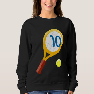 Sweatshirt Enfants Tennis 10e Anniversaire 10 ans Enfant