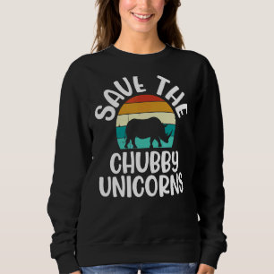 Sweatshirt Enregistrer les licornes de Chubby Retro Rhino Vin