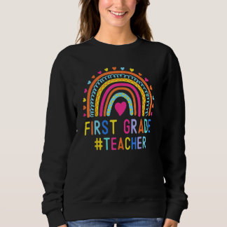 Sweatshirt Enseignant arc-en-ciel de 1re année Rentrée scolai
