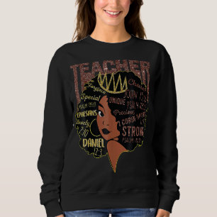 Sweatshirt Enseignant Black Afro Melanin Queen African Black 