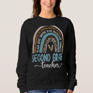 Sweatshirt Enseignant de deuxième année Enseigner l'amour Ins
