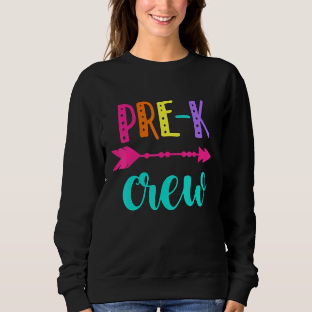 Sweatshirt Enseignant de l'équipe pré-K Premier jour de l'éco (Devant)