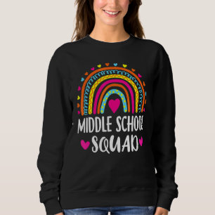 Sweatshirt Enseignant De L'Escadron Du Milieu Arc En Arc En A