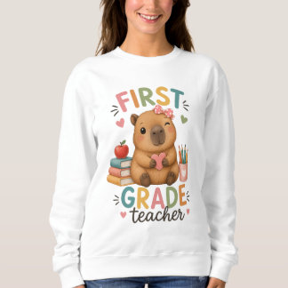 Sweatshirt Enseignant de Première Année Amour de Capybara