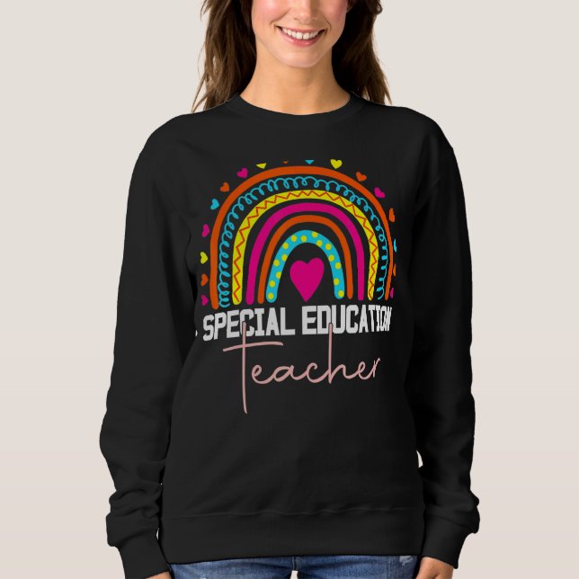 Sweatshirt Enseignant Spécial Sped Ed Sped Leopard Rai (Devant)