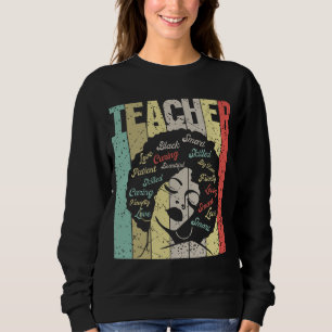 Sweatshirt Enseignant vintage d'histoire noire