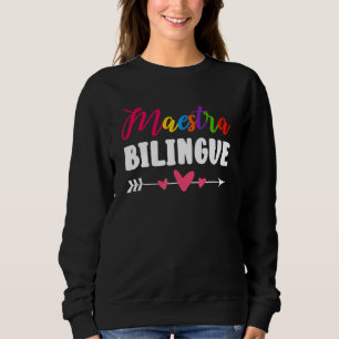 Sweatshirt Enseignante Bilingue Espagnol Élève