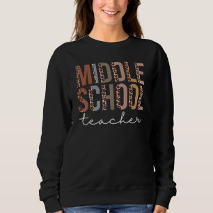 Sweatshirt Enseignante du collège Leopard Appréciation Femmes