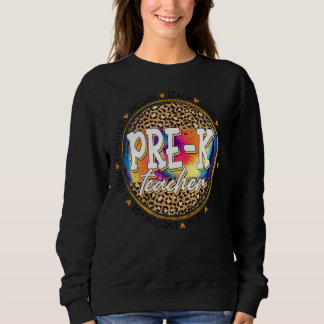 Sweatshirt Enseigner L'Amour Inspirer Pré K Professeur Leopar