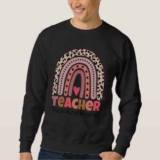 Sweatshirt Enseigner l'amour Inspirer professeur Rainbow Pré 
