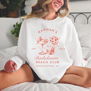 Sweatshirt Enterrement de vie de jeune fille rayures orange e