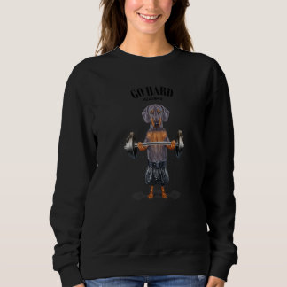Sweatshirt Entraînement musculaire de chien Dachshund Fitness