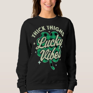 Sweatshirt Épais cuisses Vibes Lucky Buffalo Plaid Saint Patr