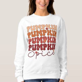 Sweatshirt Épice citrouille Retro Automne