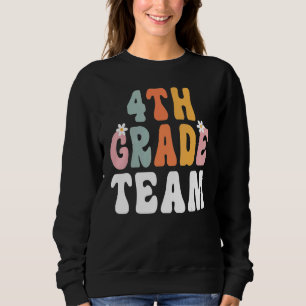 Sweatshirt Équipe de 4e année Retro Enseignant Super Joyeux 1