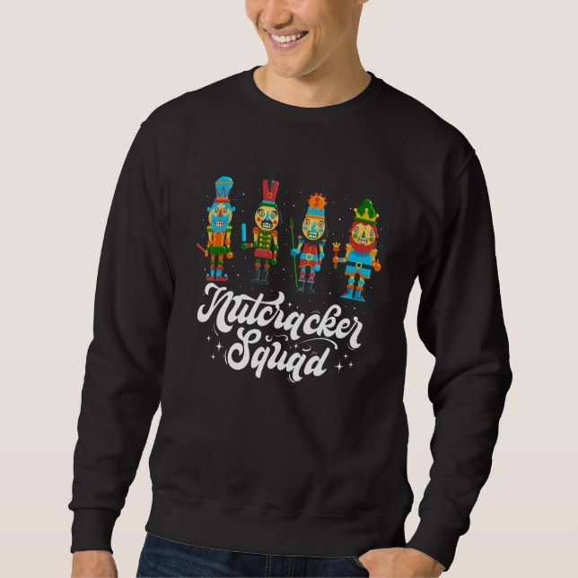 Sweatshirt Équipe de Casse-Noisette Ballet Danse Famille Noël (Devant)