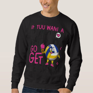 Sweatshirt Équipe De Joueur De Volleyball Crème De Glace Si V
