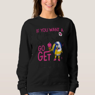 Sweatshirt Équipe De Joueur De Volleyball Crème De Glace Si V
