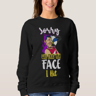 Sweatshirt Équipe De Joueur De Volleyball Vintage Désolé C'Ét