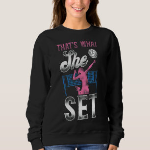 Sweatshirt Équipe de Joueuse de volleyball Vintage C'est ce q