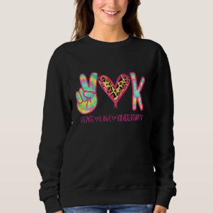 Sweatshirt Équipe de maternelle Paix Amour Kinder Tie Dye Dos