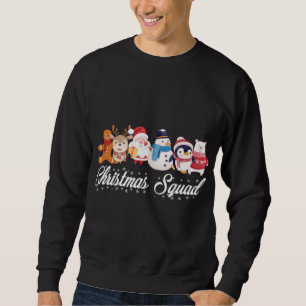 Sweatshirt Équipe de Noël Père Noël Reindeer Snowman Gingerbr