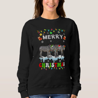 Sweatshirt Équipe de Noël Zebra Xmas Femmes Hommes Enfants