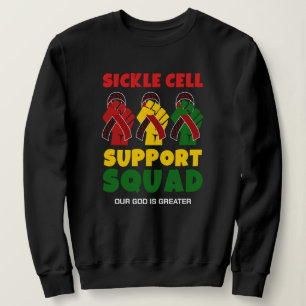 Sweatshirt ÉQUIPE DE SOUTIEN DRÉPANOCYTOSE Nom personnalisé