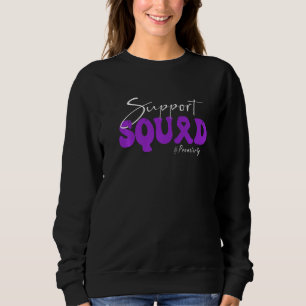 Sweatshirt Équipe de soutien Ruban Violet pour la sensibilisa