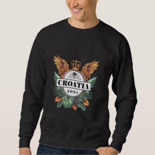 Sweatshirt Équipe de vacances Croatie 2024 Hrvatska