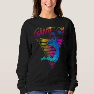 Sweatshirt Équipe de volleyball Retro 80s 90s Jeu Vintage