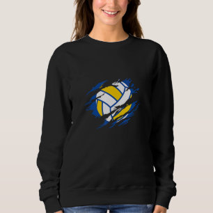 Sweatshirt Équipe de Volleyball Rétro Athlétique Sport Net Pi