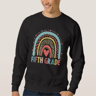 Sweatshirt Équipe d'enseignants filles léopard arc-en-ciel de