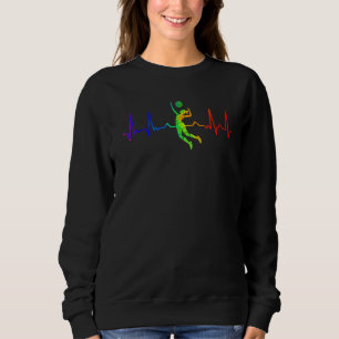 Sweatshirt Équipe du joueur de volley-ball pouls pulse Rainbo