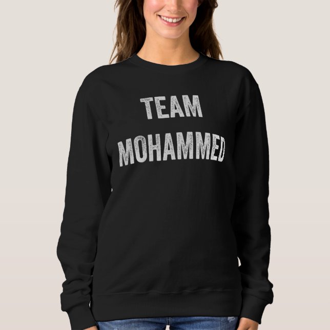 Sweatshirt Équipe Mohammed  Allez Mohammed Supporteur  Acclam (Devant)