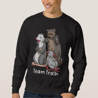 Sweatshirt Équipes de déchet. Opossum Raton laveur Rat, Anima