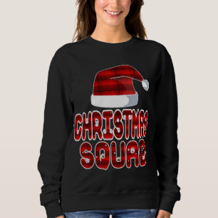 Sweatshirt Escadron de Noël Père Noël Red Plaid Claus Xmas Pa
