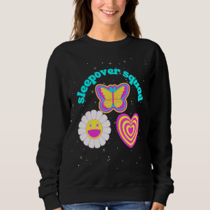 Sweatshirt Escouade de la fête de bois rose chaud coeur papil