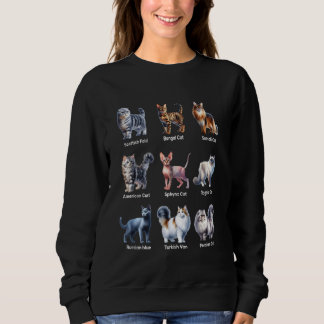 Sweatshirt Espèces de Chat dans le Monde Amusant et Éducatif