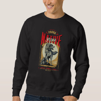 Sweatshirt Esprit de loup né Yuma amérindien Rétro