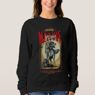 Sweatshirt Esprit de loup né Yuma amérindien Rétro