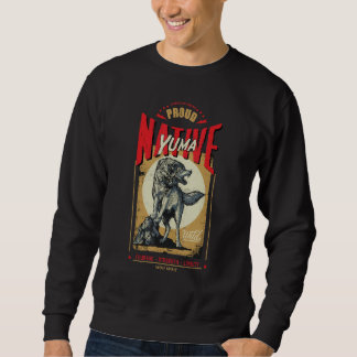 Sweatshirt Esprit de loup né Yuma amérindien Rétro